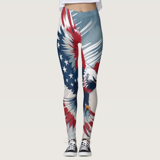 Patriotic Eagle USA Leggings (Vorderseite)