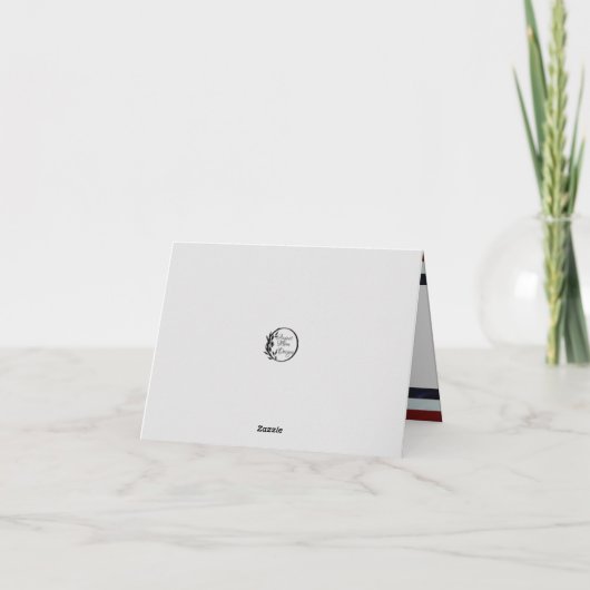 Patriotic Eagle Veteran Danke Karte (Rückseite)