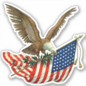 Patriotic Eagle Vinyl Sticker (Vorderseite)