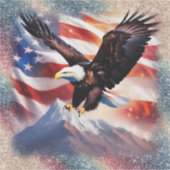 Patriotic Eagle Vinyl Sticker (Vorderseite)