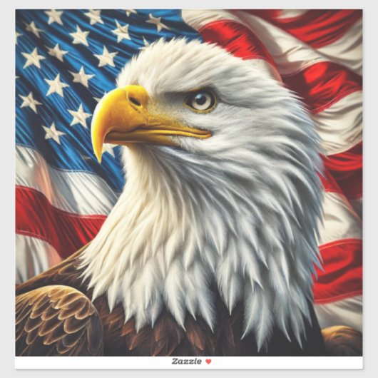 Patriotic Eagle Vinyl Sticker (Blatt)