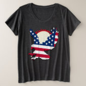 Patriotic Eagle Visionary American Flag Design Große Größe T-Shirt (Design vorne)