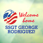 Patriotic Eagle Welcome Zuhause Militär Member Win Fensteraufkleber (Blatt 3)