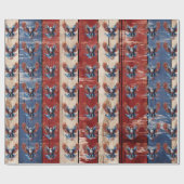 Patriotic Eagle Wrapping Paper Geschenkpapier (Flach)