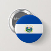 Patriotic El Salvador Flag Button (Vorne & Hinten)