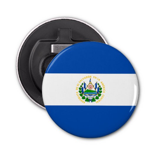 Patriotic El Salvador Flag Flaschenöffner (Vorderseite)