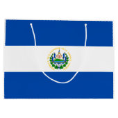 Patriotic El Salvador Flag Große Geschenktüte (Rückseite)