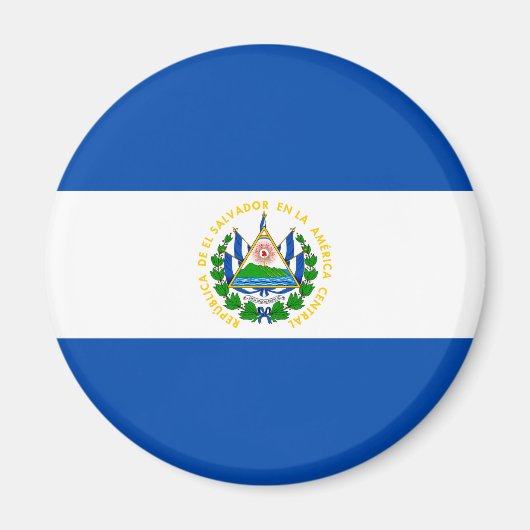 Patriotic El Salvador Flag Magnet (Vorne)