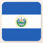 Patriotic El Salvador Flag Rechteckiger Pappuntersetzer (Vorderseite)