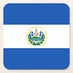 Patriotic El Salvador Flag Rechteckiger Pappuntersetzer