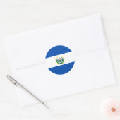 Patriotic El Salvador Flag Runder Aufkleber (Umschlag)