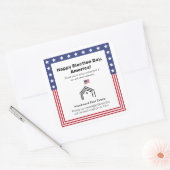 Patriotic Election Day Realtor Danke Community Quadratischer Aufkleber (Umschlag)