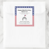 Patriotic Election Day Realtor Danke Community Quadratischer Aufkleber (Tasche)