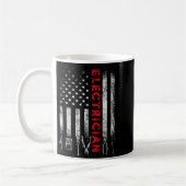 Patriotic Electrician American Flag Fathers Day  Kaffeetasse (Links)