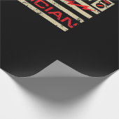 Patriotic Electrician American Flag Weihnachtsfeie Geschenkpapier (Ecke)