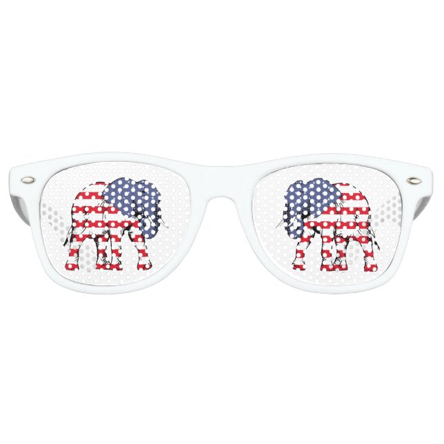 Patriotic Elephant Partybrille (Vorderseite)