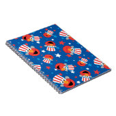 Patriotic Elmo Pattern Notizblock (Rechte Seite)