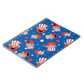 Patriotic Elmo Pattern Notizblock (Linke Seite)