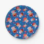 Patriotic Elmo Pattern Pappteller (Vorderseite)