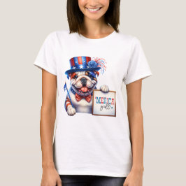 Patriotic English Bulldog 'Merica Y all T-Shirt