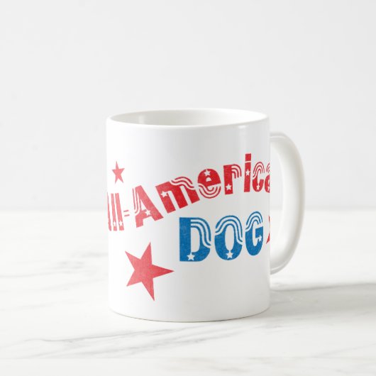 Patriotic Eskie Kaffeetasse (VorderseiteRechts)