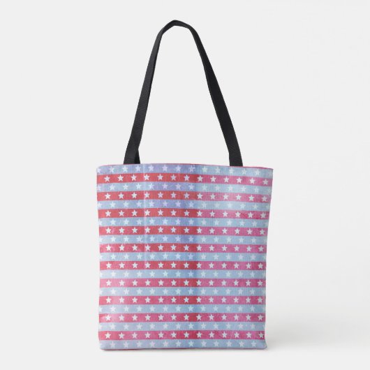 Patriotic Faded American Flag Foto Collage Tasche (Rückseite)