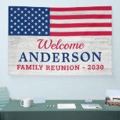 Patriotic Family Personalisiert USA Flag Banner (Messe)