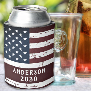 Patriotic Family Personalisiert USA Flag Dosenkühler
