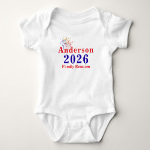 Patriotic Family Reunion Baby Strampler
