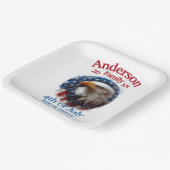 Patriotic Family Wiedersehen - 4. Juli GRILLEN & B Pappteller (Gewinkelt)