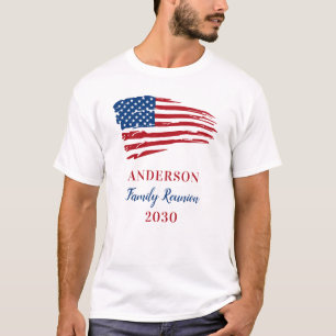 Patriotic Family Wiedersehen Custom American Flag T-Shirt