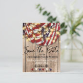 Patriotic Family Wiedersehen Save the Date Ankündigungspostkarte (Stehend Vorderseite)