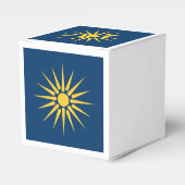 Patriotic favor box with Flag of Macedonia, Greece Geschenkschachtel (Vorderseite)