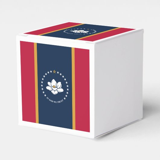 Patriotic favor box with Flag of Mississippi, USA Geschenkschachtel (Vorderseite)