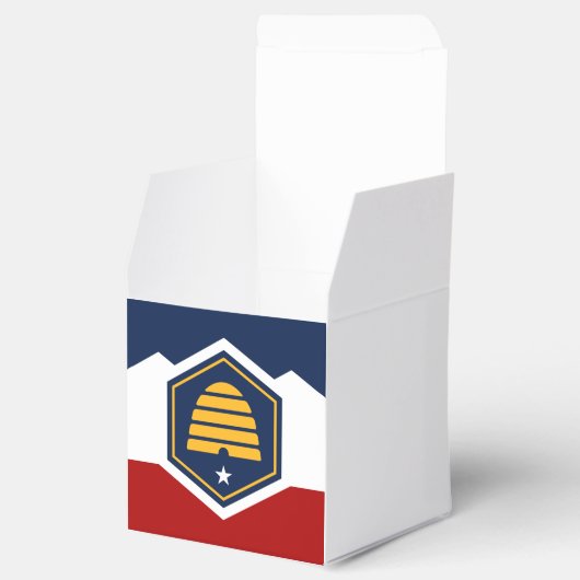 Patriotic favor box with Flag of Utah, USA Geschenkschachtel (Geöffnet)