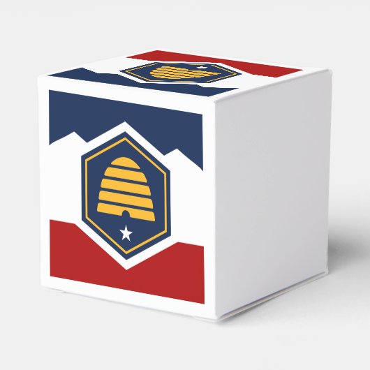 Patriotic favor box with Flag of Utah, USA Geschenkschachtel (Rückseite)