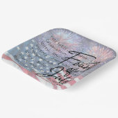 Patriotic Festive Fireworks Pappteller (Gewinkelt)