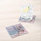 Patriotic Festive Fireworks Rechteckiger Pappuntersetzer (Vor Ort)