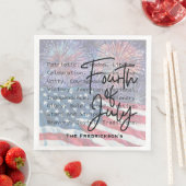 Patriotic Festive Fireworks Serviette (Beispiel)
