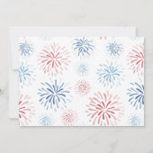 Patriotic Firecracker Kids Joint Birthday Party Einladung (Rückseite)