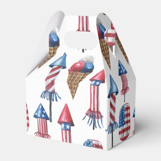 Patriotic Firecracker Popsicles 4. Juli Party Geschenkschachtel (Rückseite)