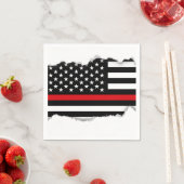 Patriotic Firefighter Style American Flag Serviette (Beispiel)