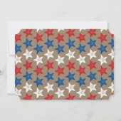 Patriotic Fireworks Amerikanische Unabhängigkeitst Einladung (Rückseite)