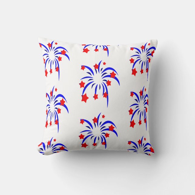 Patriotic Fireworks Pillow Kissen (Vorderseite)