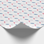 Patriotic Fireworks Rocket Sparkler Red White Blue Geschenkpapier (Ecke)