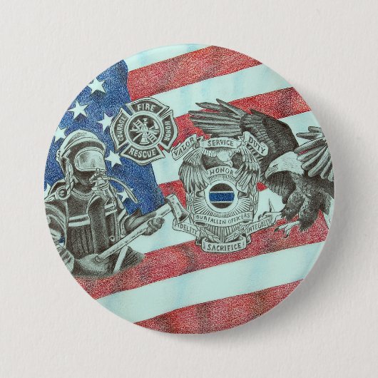 Patriotic First Responder Button (Vorderseite)