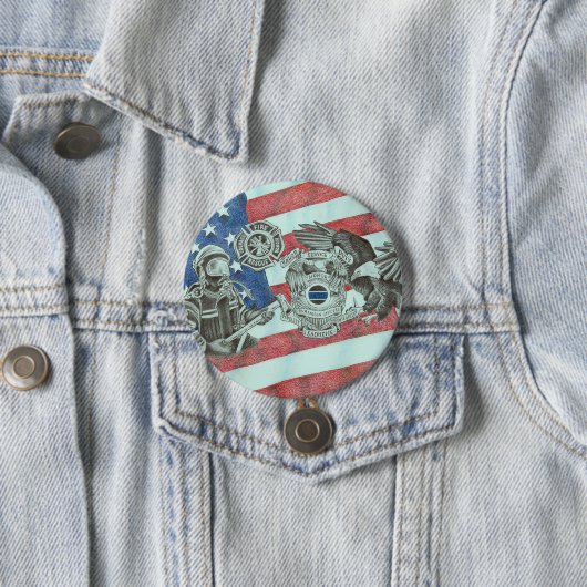 Patriotic First Responder Button (Beispiel)