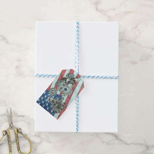Patriotic First Responder Geschenkanhänger (Mit Garn)