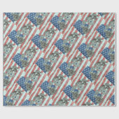 Patriotic First Responder Geschenkpapier (Flach)