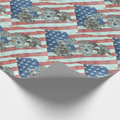 Patriotic First Responder Geschenkpapier (Ecke)
